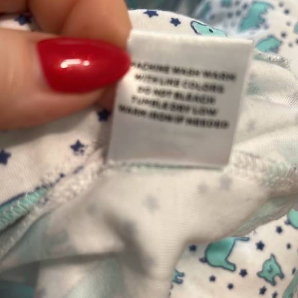 Roller Rabbit x Tommy’s Folly Pajamas Pigs Size Small Two-Piece Green & White - Picture 10 of 12